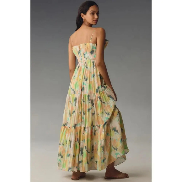 NWT Acler Hetherington Floral Maxi Tiered Dress Size US 12 Yellow #9K401 - Picture 5 of 15